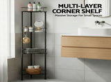 Artiss 2x Floor Standing Shower Caddy 4 Tier Rustproof Bathroom Storage BSR-B-4T-110H-BKX2