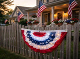 LED Lighted Patriotic Bunting Flag 70.86 Inch, Illuminated USA Star and Stripe Fan Flag for V1370-AZ4-21150