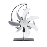 Heat Powered Stove Fan 7 Blade Moon Model Silent Operation Circulating Warm Air Highly Efficient Log V1294-YM0706-3114230120113