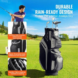 Golf Cart Bag with 14 Way Organizer Divider Top, 13 Pockets Premium Cart Bag, Durable 600D Polyester V952-TCB36YC14GHS7ACZHV0