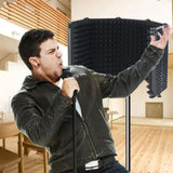 5-Panel Microphone Isolation Shield Studio Mic Sound Absorbing Foam V1263-JX-6980