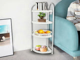 Shower Corner Shelf White Caddy Bathroom Shelves Organiser Bath Storage Rack 4 V63-827131