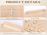 PU Leather Book Cover Case with Cross Design, Handle & Phone Pocket, Portable Book Organizer Bag for V1366-AZ2-W-15500