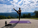 Mandala Yoga Mat Premium Bundle, Includes Yoga Mat 188cm H x 61cm W, Yoga Strap & Steel Hydration V398-MA-494PRP