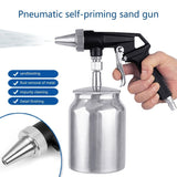 Aluminum Air Type Sandblasters Practical Sandblasting Tool With 1000ml Capacity For Various Surfaces V1192-AZ-W-23601