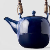 Teapot 11cm Sapphire Blue Glaze V637-C0767