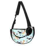 Size L Blue Dog Pattern Lightweight Single Shoulder Pet Sling Bag - Stylish Durable Oxford Fabric V888-ELOSUNG17341