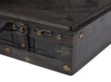 Wooden Chest Vintage Wood Storage Trunk with Lid Retro Suitcase Portable Box Ancient Photography V1294-YM0901-3117250191711