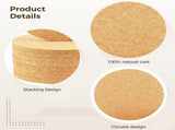 100PCS Round Cork Coaster Blanks, 3.9" Plain Unfinished Coasters for Crafting, Decorating, DIY V1369-AZ3-W-08650