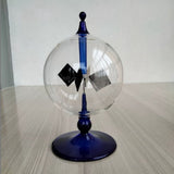 4 Blades Rotating Glass Windmill Solar Powered Crookes Radiometer Light MillEducational Teaching V1192-AZ-W-28681