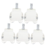 5Pcs White PU Chair Caster Wheels 360 Degree Swivel Furniture Universal Wheels for Home V1366-AZ2-W-21521