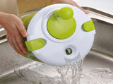 Large Salad Spinner- Wash, Spin & Dry Salad Greens, Fruits & Vegetables This salad spinner features V1369-AZ3-W-06637