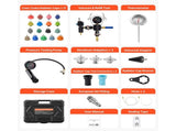 Coolant Pressure Tester Kit, 47Pcs Radiator Vacuum Refill Kit with 3 Metal Adapters, Universal Fit, V952-SRQYLCSHLQYTWMIWW001V0