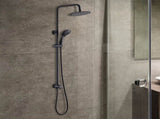 WELS 8" Rain Shower Head Set Rounded Dual Heads Faucet High Pressure Hand Held V63-847821