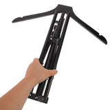 Adjustable Black Foldable Clothes Steamer Rack with Wide Base Ergonomic Height for Home and Retail V1366-AZ2-W-20203