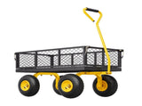 500 Lbs Steel Garden Cart, Heavy Duty Garden Wagon Cart Pullable on Wheels, Metal Yard Utility Wagon V952-ZXHYTCHH500LVP7EBV0