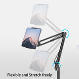 2023 New VIsion Hands Free Floor Stand Adjustable Bed Clip Holder For Tablet iPad iPhone 140cm V255-FLOOR-SQUARE-CANTILEVER-140