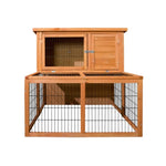 i.Pet Chicken Coop Rabbit Hutch 96cm x 96cm x 100cm Large Chicken Coop Run Wooden Cage Outdoor House PET-GT-WOOD-R8002-S