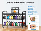 3D Printer Filament Storage Rack, 3 Tier Heavy Duty Storage Shelf, Rolling Filament Spool Holders V952-3DDYSNJYDSSCCI04J001V0