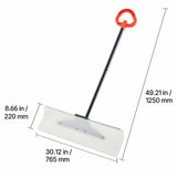 Snow Pusher Shovel, 76.2 cm Outdoor Snowplow Shovel with Ergonomic Grip, HDPE Plastic Blade, Winter V952-WLKSL3035INC7ZY9Y001V0