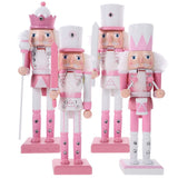 Collectible Wood Nutcracker Puppet Set Festive Holiday Decor Assorted 4Pcs V1370-AZ4-16845
