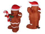 4.92ft Christmas Inflatable Gingerbread Man Cute Rapid Inflation Blow Up Gingerbread Man for Garden V1294-YM0901-3115230113512