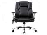 Artiss 8 Point Massage Office Chair PU Leather Black MOC-1223-BK