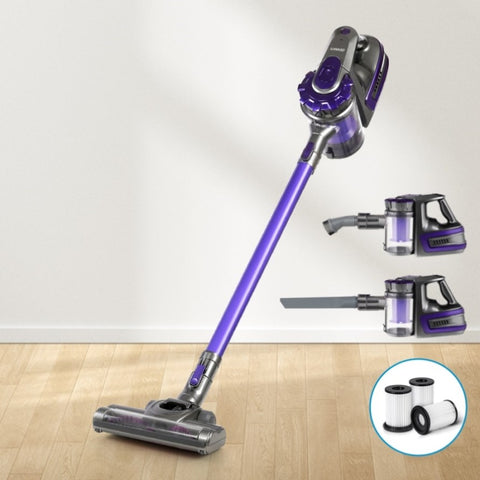 Devanti Stick Vacuum Cleaner Cordless HEPA Filter Purple VAC-CL-FT-09E-GY-PP