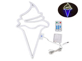 LED Neon Light Ice Cream Waterproof Battery USB Powered Hangable Decorative Remote Control Neon Sign V1294-YM0523-3119210270016