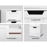 Artiss 4 Chest of Drawers - LEESA White FURNI-P-CAB-4D-WH