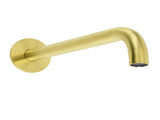 Brushed Gold Round 250mm Spout For Bathroom Tub Wall Mounted Water Filler Outlet V1233-SP60525BG