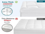 1000GSM Mattress Topper Viscose Derived from Bamboo, Thick Pillowtop Fitted Mattress Cover with 45cm V1317-TOP-AUS-CL-BAI