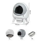 PaWz Smart Self Cleaning Cat Litter Box APP Control White PT1266-WH