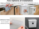 Hanging Kitchen Compost Bin with Lid for Cabinet Door or Wall, No-Drill Adhesive Mount, Odor-Proof & V1107-CS-GBSLJTB