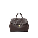 Size XL Coffee Elegant Women's Leather Briefcase Tote - Vintage Style Large Capacity Commuter V888-ELOSUNG27561