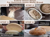 Bannet Bread Proofing Basket 2 pack 10" Oval With Liner, Natural Rattan Bread Basket V1258-DP02-C-1060