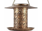 Solar Bird Feeder Metal, Outdoor Bird Feeder Lantern Bird Feeder Waterproof Bird Feeder Wild Bird V1188-MS-227-2222