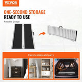 VEVOR Portable Wheelchair Ramp, 122 cm 363 kg Capacity, Non-Slip Aluminum Folding Threshold Ramp, V952-ZDKMJPD48YC1YAZTIV0