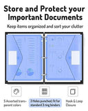 24Pack Binder Pocket, Super Heavyweight Plastic Binder Folders Tight Closure Folders with Pockets V1107-120-32743-MLT-24PACK