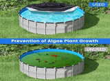 Round Pool Cover 8ft - Waterproof Outdoor Swimming Pool Cover for Inflatable Pool Spa Hot Tub V1366-AZ2-W-11915