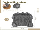 4D Mesh Bathtub Pillow with Head, Neck, and Back Support, Ergonomic Wave Design, 16.5" x 17.3", V1192-AZ-W-18502