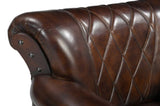STUDDED LEATHER ARM CHAIR V742-M10368