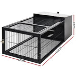 i.Pet Rabbit Cage 122x52cm Hutch Enclosure Carrier Metal PET-RAB-CAGE-L120