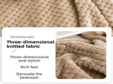 200 x 260cm Grey Pineapple Grid Plush Sofa Blanket for 2 Seater - Soft Thick Flannel Jacquard Throw, V888-ELOSUNG55494-3