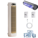 Quiet Portable Water-Cooled Fan, Bladeless 3 Speed Wall Mount, Desktop Air Cooler for Home Dorm Desk V1369-AZ3-W-10429
