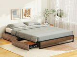 Artiss Bed Frame Metal Frame Double Size Bed Base 2 Drawers OSLO MBED-C-OSLO-D-DRAW