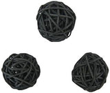 1 Set of Black 5cm Rattan Cane 50 Ball Battery Powered LONG 5m String Lights Christmas Gift Home V382-BLACKRATTBALLBATT50