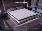 Levitex 35CM King Mattresses Gel Memory Foam and 7-Zone Ergonomic Pocket Spring, Anti-Roll Dual-Row MATTRESS-F-OMNI-35-K