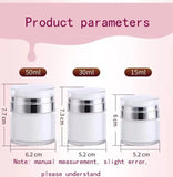 4Pack Empty Airless Jar Portable Refillable Travel Size Cream Jar Vacuum Bottle Lotion Jar with V1259-DP01-A-4308