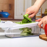 Vegetable Chopper with Container for Salad Prep Green V1263-JX-7122-2